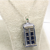 necklace Doctor Who necklace - ancient Blue TARDIS