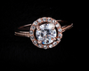 18k Real gold Zircon Crystal Rings jewelry !High-quality women jewelry - Fashion Noble Plated