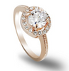 18k Real gold Zircon Crystal Rings jewelry !High-quality women jewelry - Fashion Noble Plated