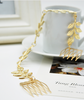 Headband Accessories Tassel Head Jewelry - Elegant Golden Olive Leaf Decoration Hair Combs Cuff Pin