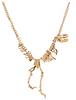 Necklace Gold Silver Chain Choker Necklace For Women - Fashion Jewelry Gothic Tyrannosaurus Rex Skeleton Dinosaur Pendant