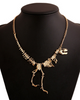 Necklace Gold Silver Chain Choker Necklace For Women - Fashion Jewelry Gothic Tyrannosaurus Rex Skeleton Dinosaur Pendant