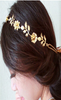 Flower Head Bands Hair Accessories For Women Girl - New Fashion Jewelry Vintage Gold Elastic Romantic Olive Branch Leaves