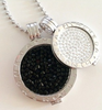 2 pcs crystal coins,2pcs coin holders and 1pcs ball chain - Mi Moneda Sets My Coin Pendant Necklace