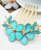 Wedding Women Jewelry Hair Accessories Bridal Comb - Rhinestone Crystals Comb Hair Clip Flower Hair Comb