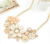 rhinestone maxi necklace and pendant multi layer necklace - new fashion bright flower necklace charm