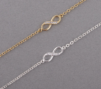 Women Men Friendship Bracelets - Hot Bracelet 18K Gold Silver CZ Infinity Bracelets