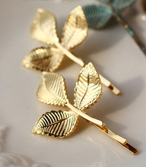 Leaves Hairpins Hair Jewelry Wholesale Accessories For Women - 1 Pieces Elegant Europe and America Vintage Side Clip